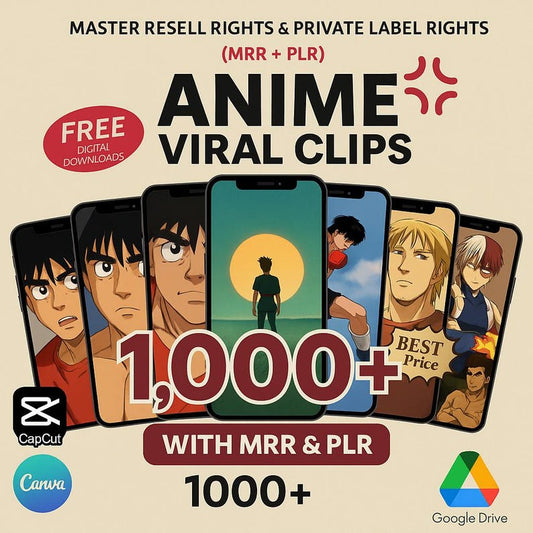 Viral Reels Videos Mega Bundle, Viral Anime Clips, Youtube Shorts & Tiktok Instagram Mrr Reels Templates