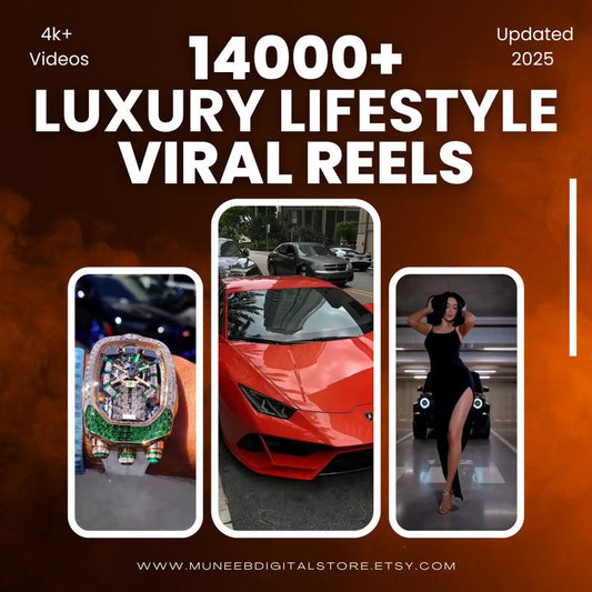 14,000+ Viral Luxury Lifestyle Reels Bundle | MRR + PLR | 4K HD Short Videos for TikTok, Instagram, YouTube Shorts
