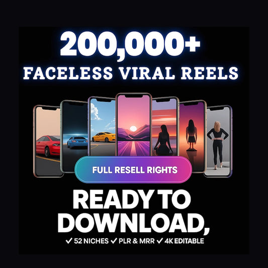 Faceless video Reels Bundle, Viral Reels, Faceless Reels Bundle, aesthetic video, luxury reels, Viral hooks, aesthetic reels, Reels