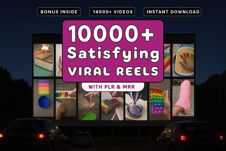 Ultimate Viral ASMR Shorts Pack | 10K+ Satisfying Reels for TikTok, Instagram & YouTube | PLR/MRR Included